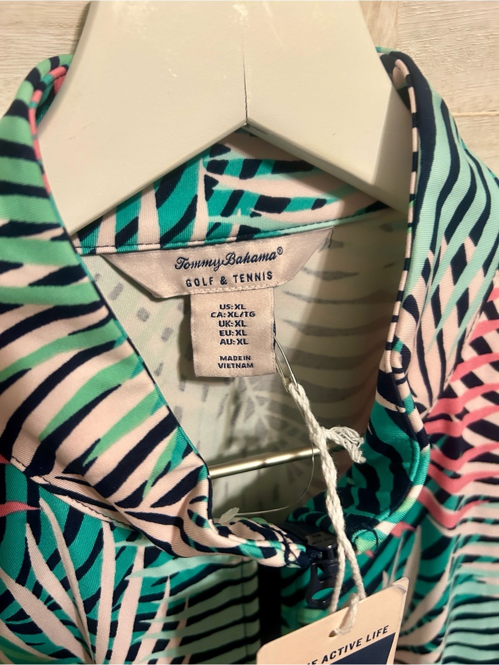 NWT Tommy Bahama Tropical Leaf Print Full Zip Jacket Size XL - Picture 2 of 8